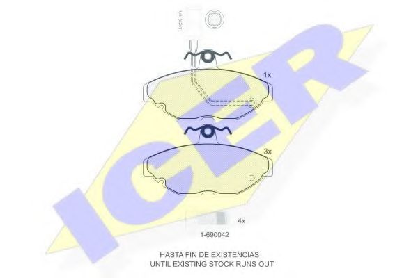 set placute frana,frana disc