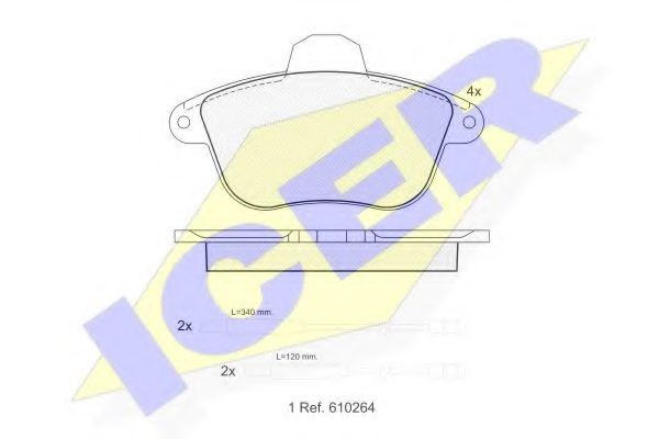 set placute frana,frana disc