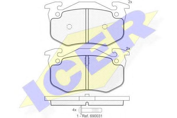 set placute frana,frana disc