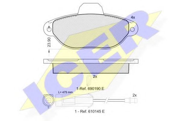 set placute frana,frana disc