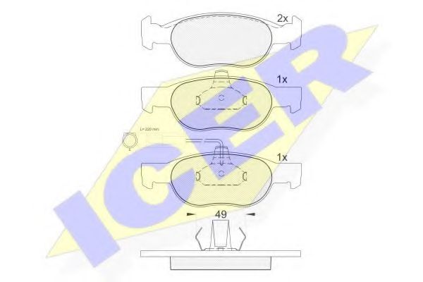 set placute frana,frana disc