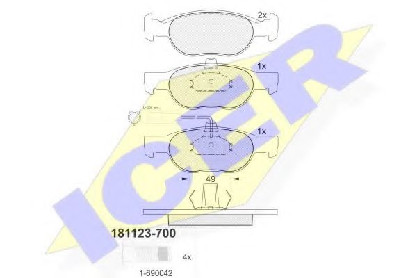 set placute frana,frana disc