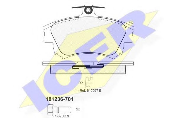 set placute frana,frana disc