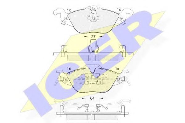 set placute frana,frana disc