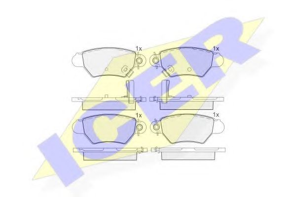 set placute frana,frana disc