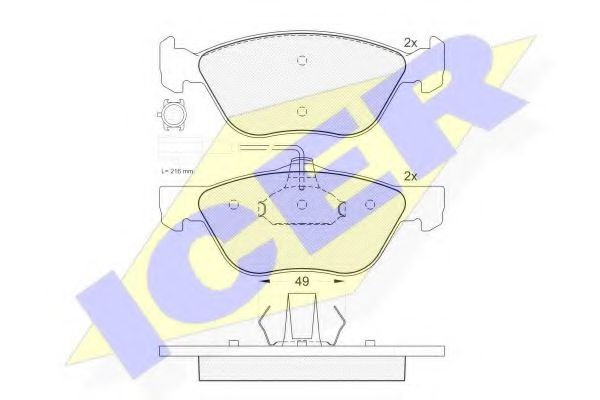 set placute frana,frana disc