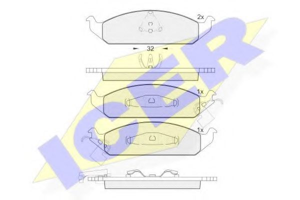 set placute frana,frana disc