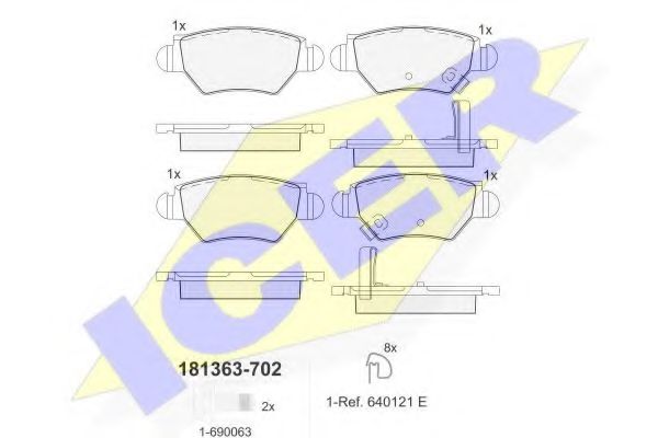 set placute frana,frana disc