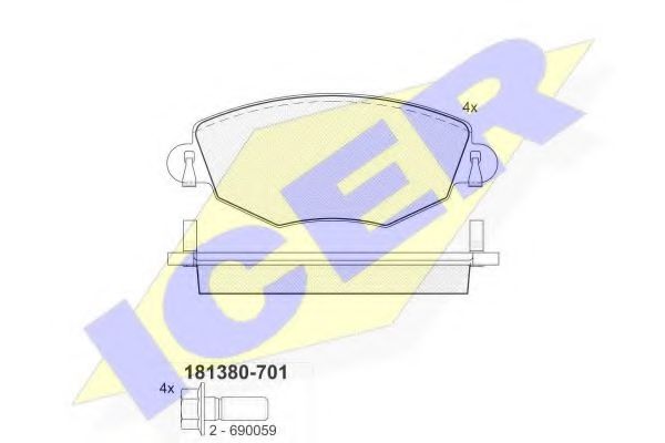 set placute frana,frana disc