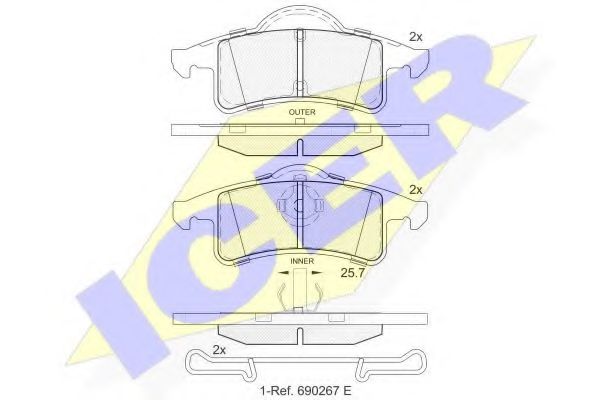 set placute frana,frana disc