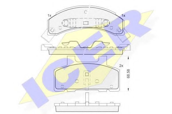 set placute frana,frana disc