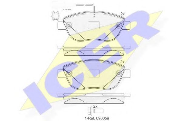 set placute frana,frana disc