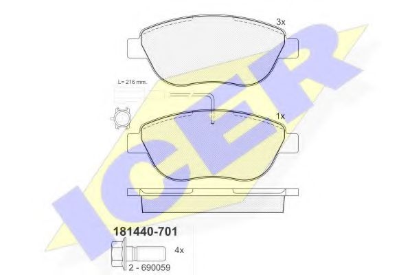 set placute frana,frana disc