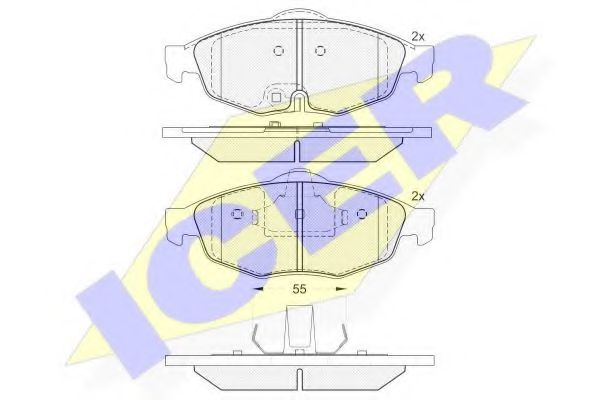 set placute frana,frana disc