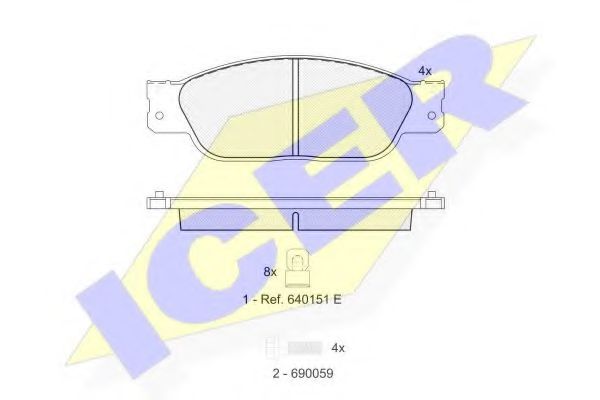 set placute frana,frana disc