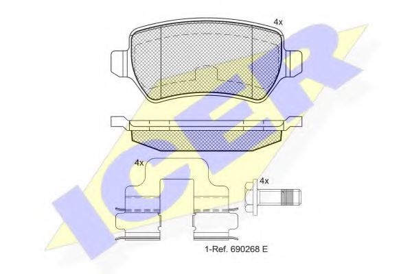 set placute frana,frana disc