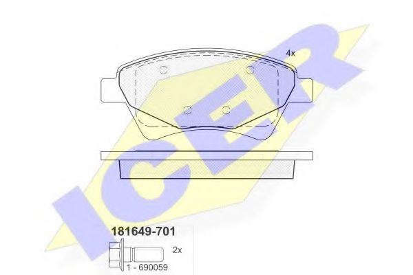 set placute frana,frana disc