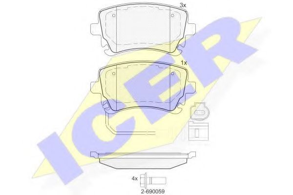 set placute frana,frana disc