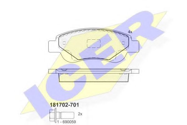 set placute frana,frana disc