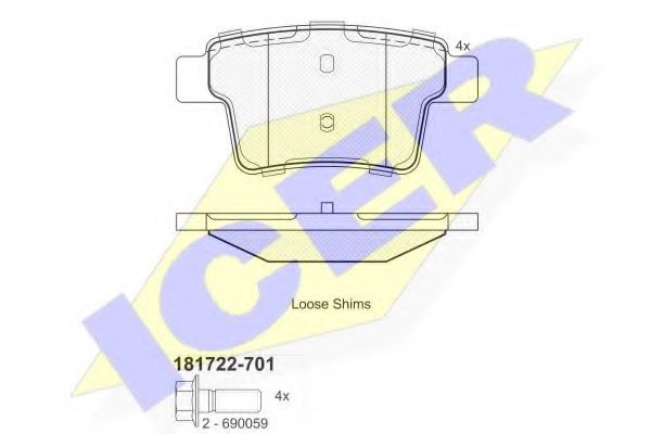 set placute frana,frana disc