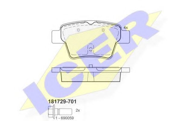 set placute frana,frana disc