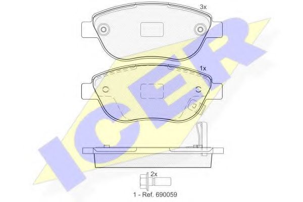 set placute frana,frana disc