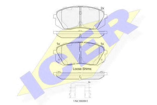 set placute frana,frana disc