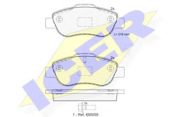 set placute frana,frana disc