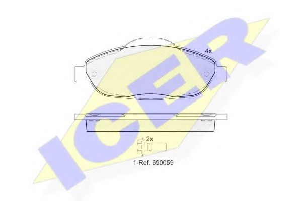 set placute frana,frana disc