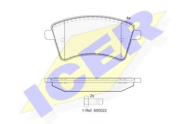 set placute frana,frana disc