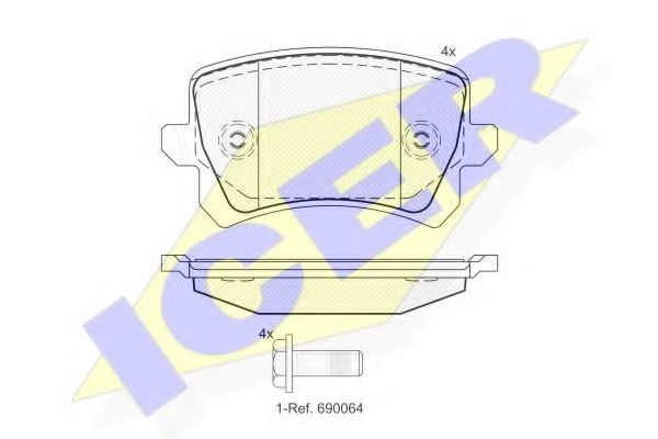 set placute frana,frana disc