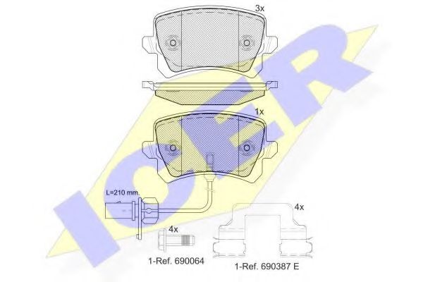 set placute frana,frana disc