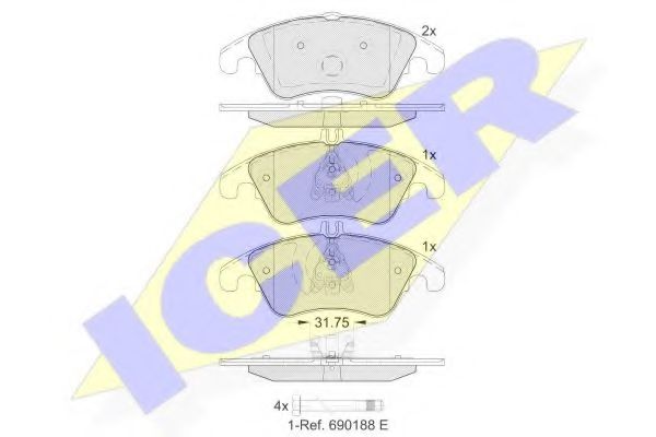 set placute frana,frana disc