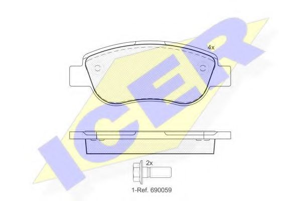 set placute frana,frana disc