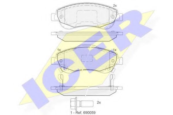 set placute frana,frana disc