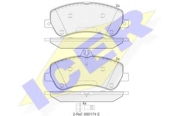 set placute frana,frana disc