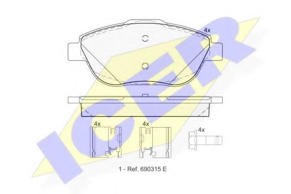 set placute frana,frana disc