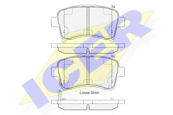 set placute frana,frana disc