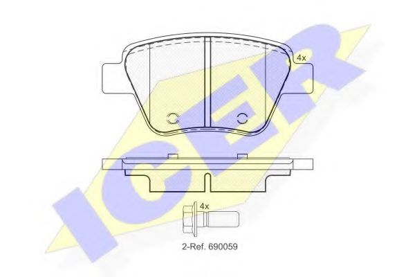 set placute frana,frana disc