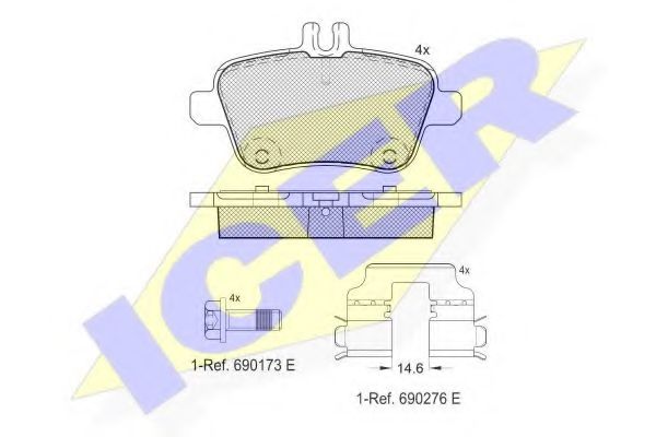 set placute frana,frana disc