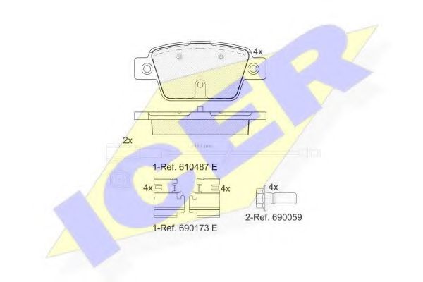 set placute frana,frana disc