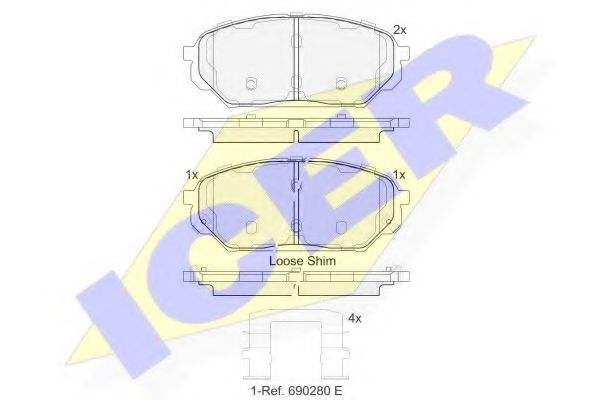 set placute frana,frana disc