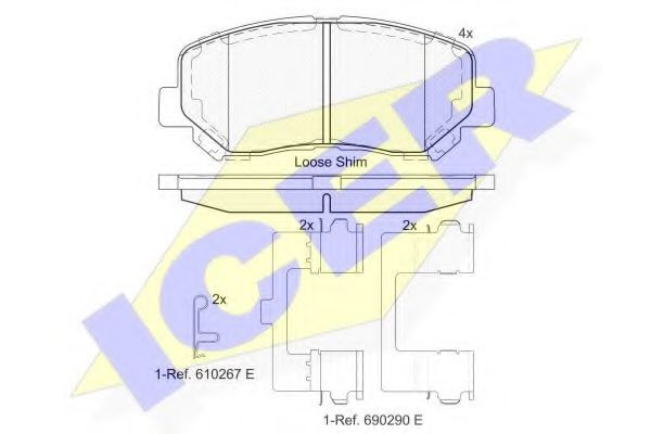 set placute frana,frana disc