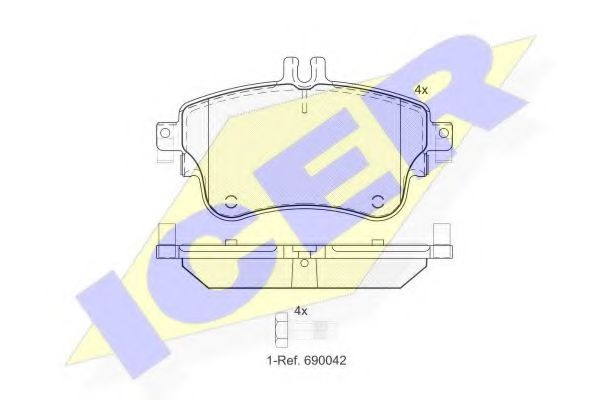 set placute frana,frana disc