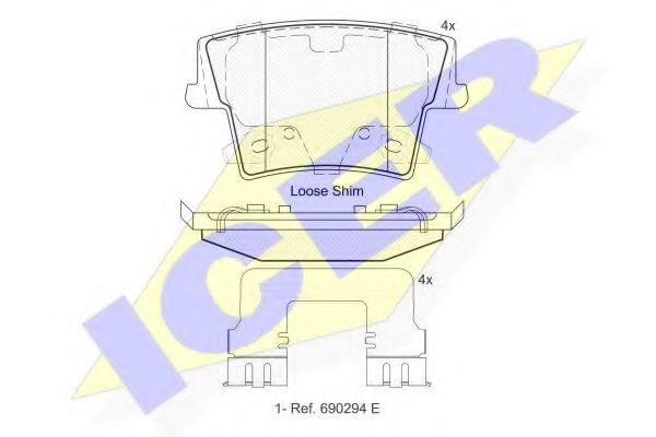 set placute frana,frana disc