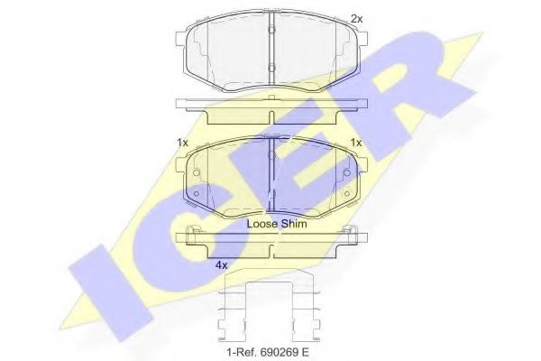 set placute frana,frana disc