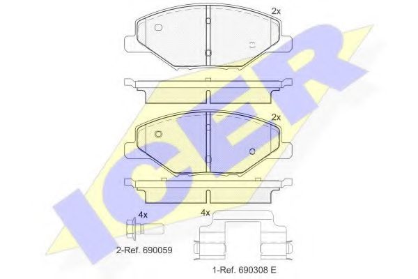 set placute frana,frana disc