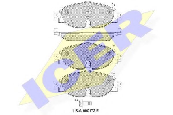 set placute frana,frana disc