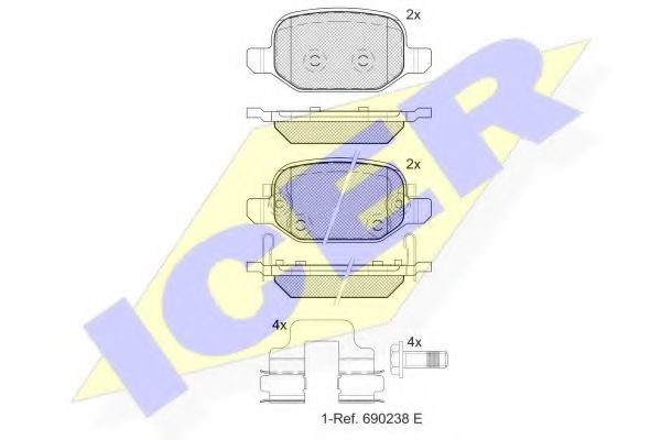 set placute frana,frana disc