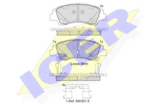 set placute frana,frana disc